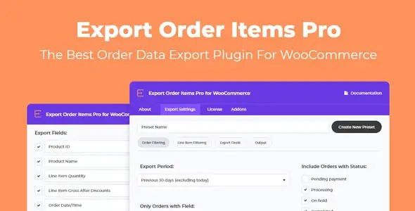 Export Order Items Pro