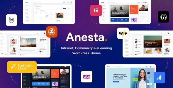 Anesta intranet, Extranet, Community and BuddyPress WordPress Theme