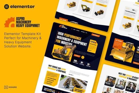Aspro - Machinery & Heavy Equipment Elementor Template Kit 1 Aspro Machinery & Heavy Equipment Elementor Template Kit