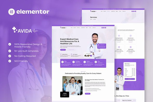 Avida Health & Medical Elementor Template Kit