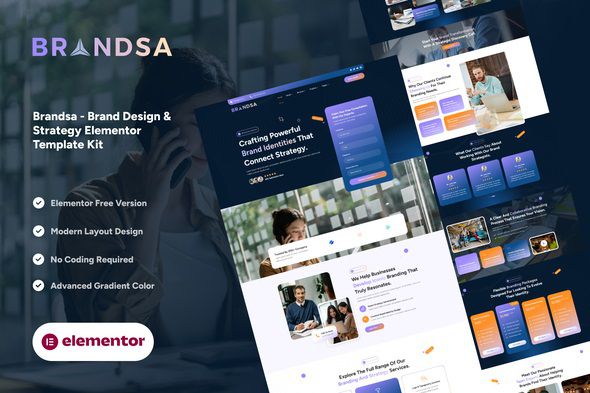 Brandsa - Brand Design & Strategy Elementor Template Kit 1 Brandsa Brand Design & Strategy Elementor Template Kit