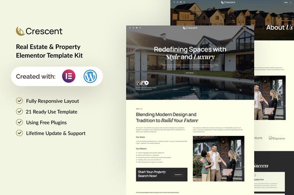 Crescent Real Estate & Property Elementor Template Kit