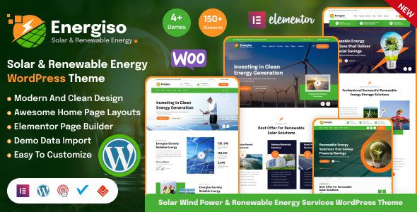 Energiso Solar Technology & Energy WordPress Theme