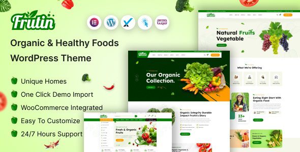 Frutin - Organic & Healthy Food WordPress Theme 1 Frutin Organic & Healthy Food WordPress Theme