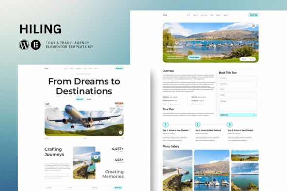 Hiling Tour & Travel Agency Elementor Template Kit