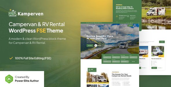 Kamperven – Campervan & RV Rental WordPress Theme 1 Kamperven Campervan & RV Rental Gutenverse FSE WordPress Theme