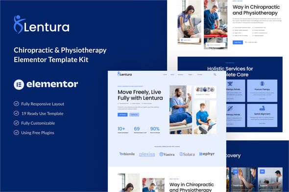 Lentura Chiropractic & Physiotherapy Elementor Template Kit