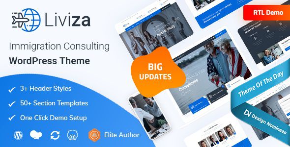 Liviza - Immigration Consulting WordPress Theme 1 Liviza Immigration Consulting WordPress Theme