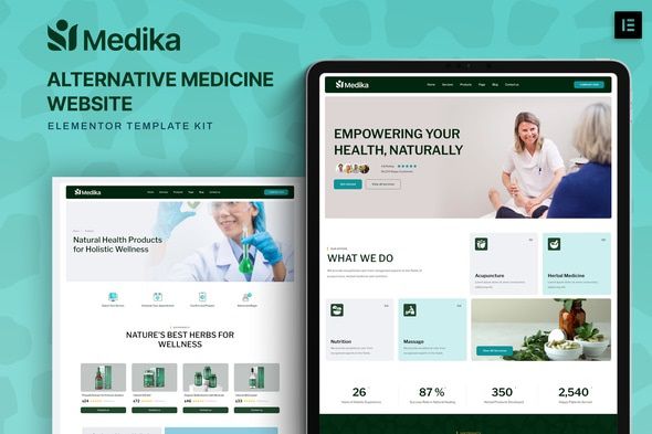 Medika Alternative Medicine Website Elementor Template Kit