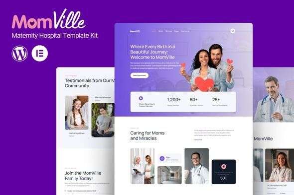 MomVille Maternity Hospital Elementor Kit Template