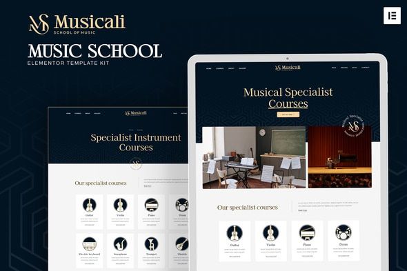 Musicali - Music School Elementor Template Kit 1 Musicali Music School Elementor Template Kit