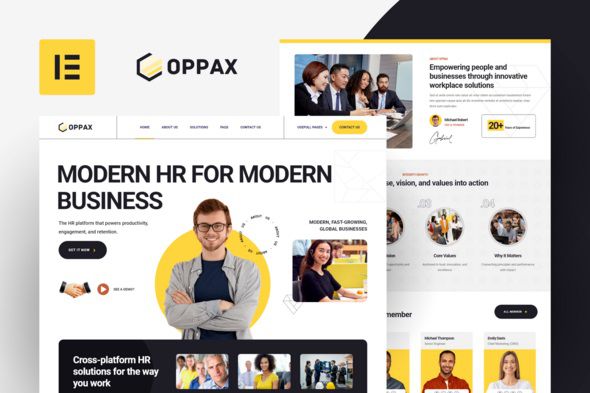 Oppax HR Solutions Elementor Template Kit