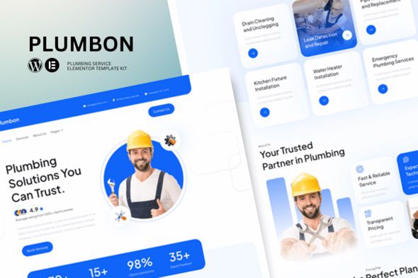 Plumbon Plumbing Service Elementor Template Kit