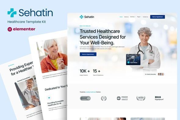 Sehatin - Health Care Service Elementor Template Kit 1 Sehatin Health Care Service Elementor Template Kit