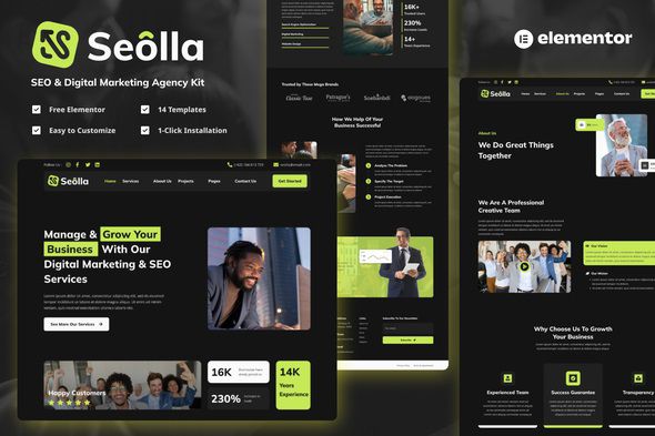Seolla - SEO & Digital Marketing Agency Template Kit 1 Seolla SEO & Digital Marketing Agency Template Kit
