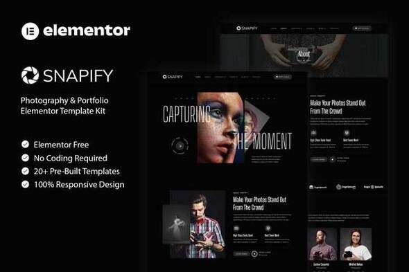 Snapify Photography & Portfolio Elementor Template Kit