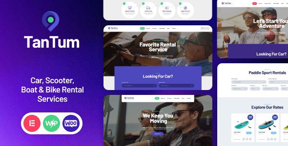 TanTum Car, Boat & Bike Rental Services WordPress Theme