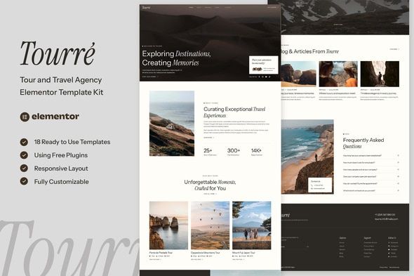 Tourre - Travel & Tour Agency Elementor Template Kit 1 Tourre Travel & Tour Agency Elementor Template Kit