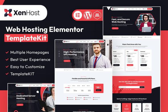 XenHost Web Hosting Elementor Template Kit