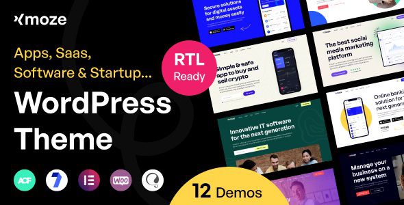 Xmoze Saas Software Startup WordPress Theme