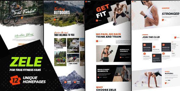 Zele - Fitness & Sports WordPress Theme 1 Zele Fitness & Sports WordPress Theme