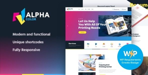 AlphaColor Type Design & 3D Printing WordPress Theme