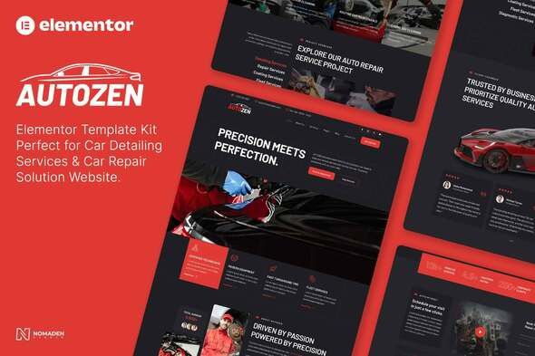 Autozen - Car Detailing Services & Car Repair Elementor Template Kit