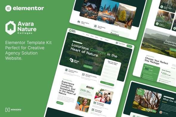 Avara - Nature Cottages Elementor Template Kit 1 Avara - Nature Cottages Elementor Template Kit