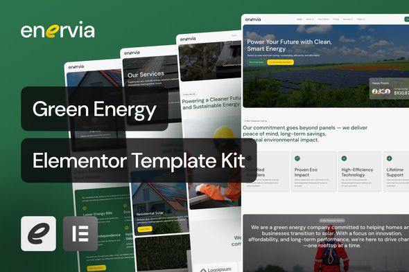 Enervia - Green Energy Elementor Template Kit