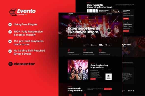 Evento - Event Agency Elementor Template Kit 1 Evento - Event Agency Elementor Template Kit