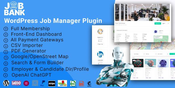 JobBank - WordPress Job Manager Plugin 1 JobBank WordPress Job Manager Plugin