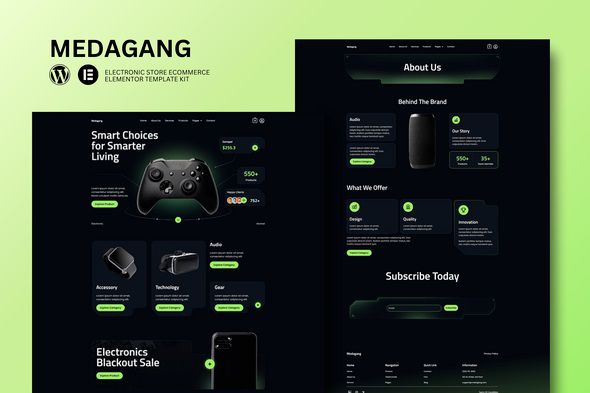 Medagang - E-Commerce Electronics Store Elementor Template Kit
