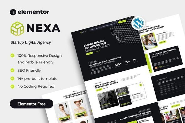 Nexa - Startup Digital Agency Elementor Template Kit 1 Nexa - Startup Digital Agency Elementor Template Kit