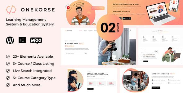 Onekorse - LMS Education WordPress Theme 1 Onekorse - LMS Education WordPress Theme