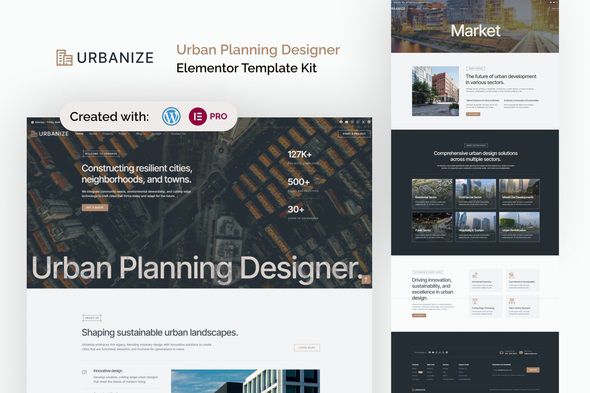 Urbanize Urban Planning Designer Elementor Template Kit