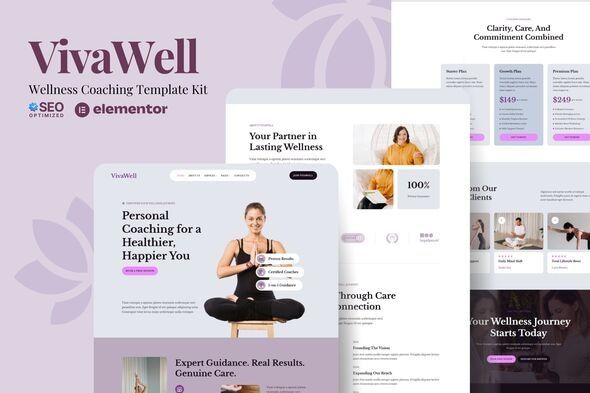 VivaWell - Wellness Coaching Elementor Template Kit 1 VivaWell - Wellness Coaching Elementor Template Kit