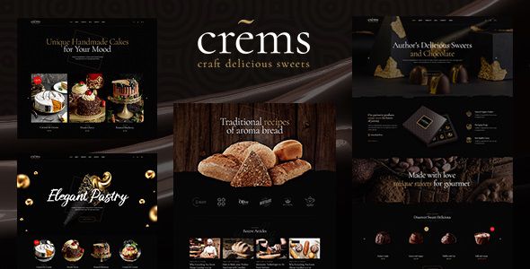 Crems - Bakery, Chocolate Sweets & Pastry WordPress Theme