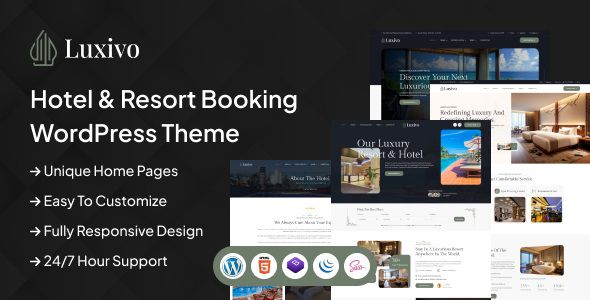 Luxivo - Hotel & Resort Booking WordPress Theme