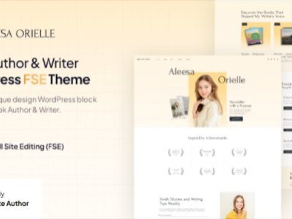 Aleesa – Book Author & Writer Gutenverse FSE WordPress Block Theme