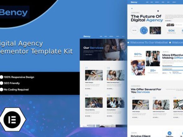 Bency - Digital Agency Elementor Template Kit
