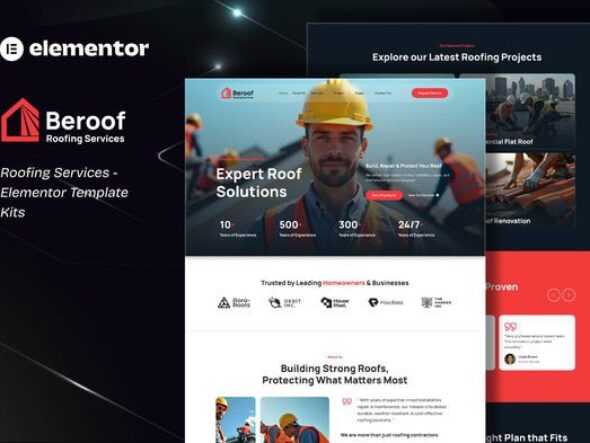 Beroof - Roofing Services Elementor Template Kit