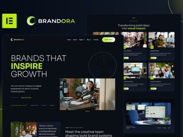 Brandora - Creative Agency Elementor Pro Template Kit