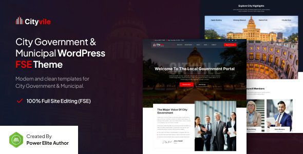 Cityvile – City Government & Municipal Gutenverse FSE WordPress Block Theme