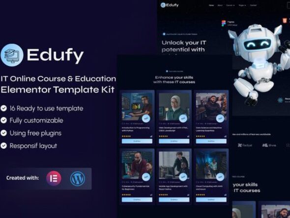 Edufy - IT Online Course & Education Elementor Template Kit