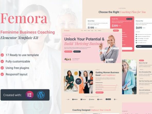 Femora - Feminime Business Coaching Elementor Template Kit
