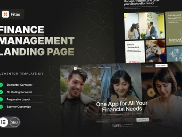 Fitas - Finance Management Elementor Pro Template Kit