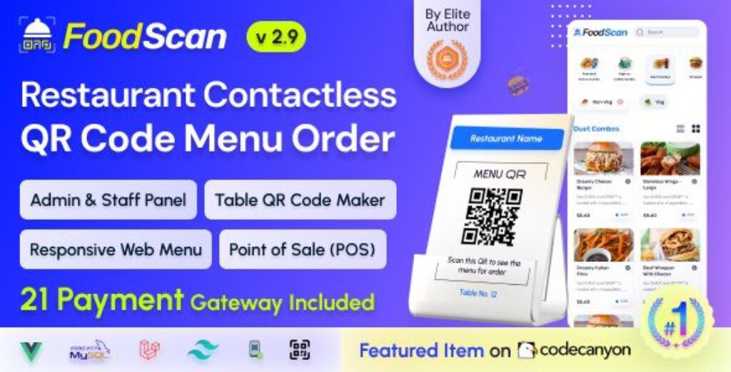 FoodScan – QR Code Restaurant Menu Maker for Digital & Contactless Menus