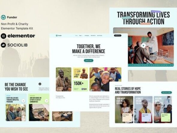 Funder - Non Profit & Charity Elementor Template Kit
