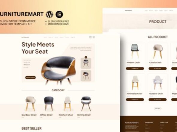 Furnituremart - Furniture Ecommerce Elementor Template Kit