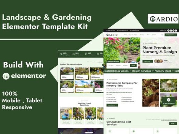 Gardio - Nursery & Gardening Elementor Template Kit